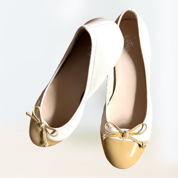 Wittner Leather Ashes Round Toe Slip On With  Bow ,Wedge Sole size 40 AU 9.5 - Picture 7 of 10